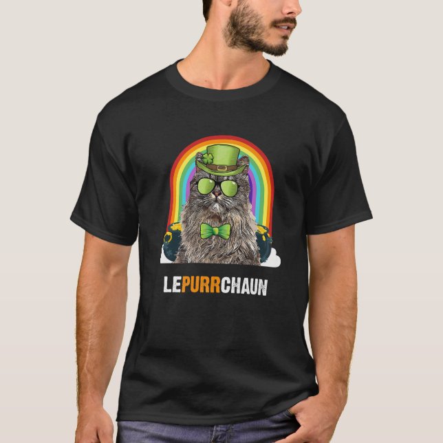 T-shirt Drôle Van Turc Cat Lepurrchaun Jour de la Saint Pa (Devant)