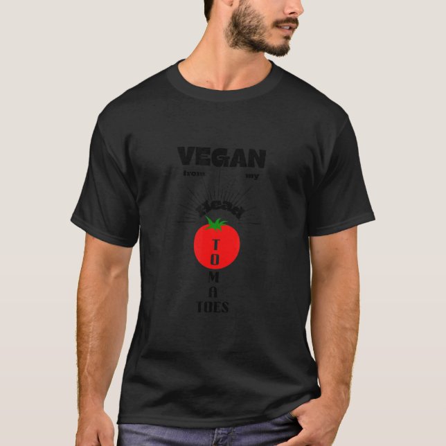T-shirt Drôle végétalien de ma tête Tomates régime à base  (Devant)