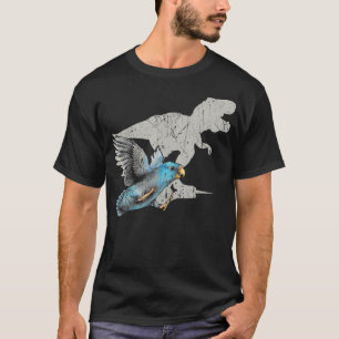 T-shirt Drôle Velociraptor Turquoise Parrotlet Cute
