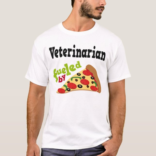 T-shirt (drôle) vétérinaire de pizza (Devant)
