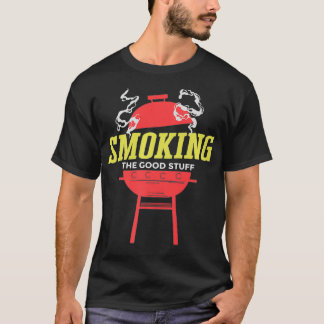 T-shirt Drôle Viande Fumer Artwork Pour Un Barbecue Grill 