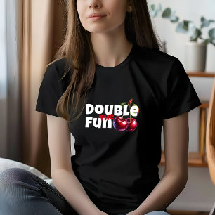 T-shirt Drôle vibe cerise rouge blanc slogan fête des mère