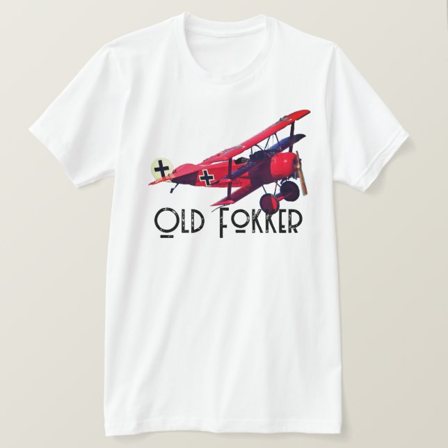 T-shirt Drôle "Vieux Fokker" (Design devant)