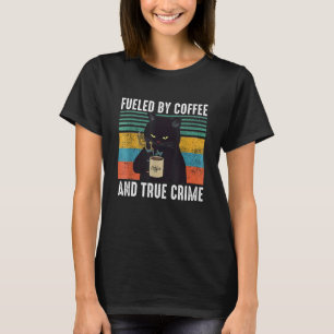 T-shirt Drôle Vintage Alimenté Par Le Café Et Véritable Cr