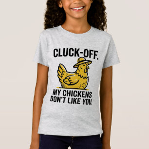 T-Shirt Drôle Vintage Cluk Off Amoureux de Poules Minimali