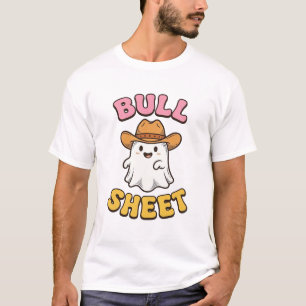 T-shirt drôle vintage cowboy fantôme mignon Bull S