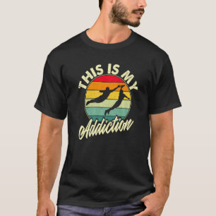 T-shirt Drôle Vintage Frisbee Ultimate Distressed Addictit