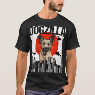 T-shirt Drôle Vintage japonais Dogzilla Skye Terrier