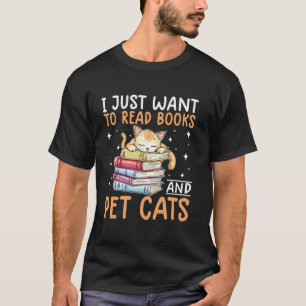 T-shirt Drôle Vintage Je veux juste lire des livres et car