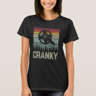 T-shirt Drôle Vintage Vélo Cranky Vélo Rider Vélo Lo
