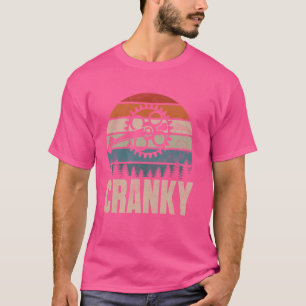 T-shirt Drôle Vintage Vélo Cranky Vélo Rider Vélo Lo