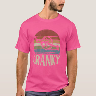 T-shirt Drôle Vintage Vélo Cranky Vélo Rider Vélo Lo