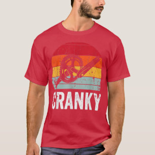 T-shirt Drôle Vintage Vélo Cranky Vélo Rider Vélo Lo