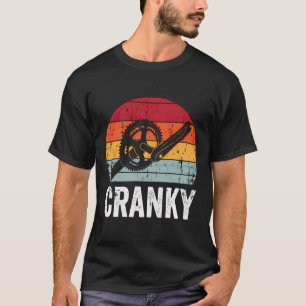 T-shirt Drôle Vintage Vélo Cranky Vélo Rider Vélo Lo