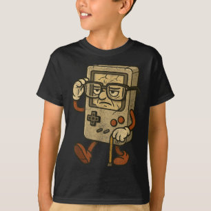 T-shirt Drôle Vintage Vieux Joueur Rétro Jeu Vidéo Ancien