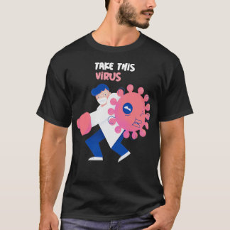 T-shirt Drôle Virologie Docteur de combat Virus