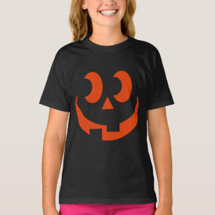 T-shirt Drôle Visage Silly Citrouille Jack-o'-lantern