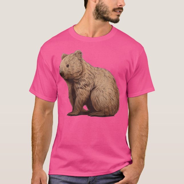 T-shirt Drôle visage Wombat (Devant)