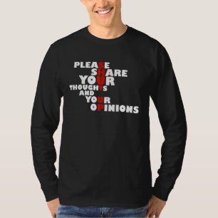 T-shirt Drôle Vos Pensées Vos Opinions Fermées Disant 2