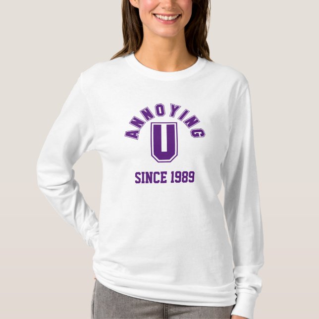 T-shirt Drôle Vous, Mesdames Sweatshirt, Violet (Devant)