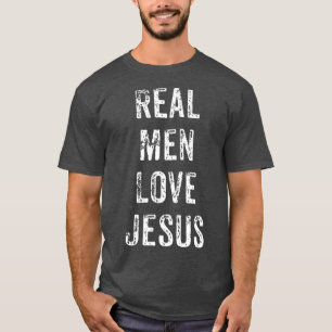 T-shirt Drôle Vrai Hommes Aimer Jésus Christian VBS Eglise