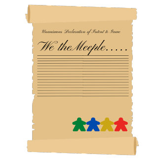 T-shirt Drôle We The Meeple Text Déclaration Scroll Image