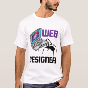 T-shirt Drôle Web Designer Spider Website Design