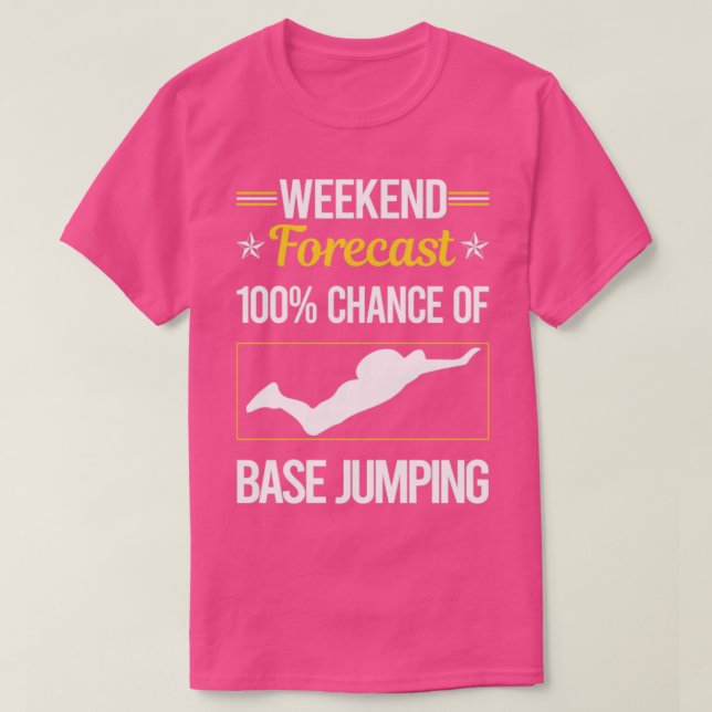 T-shirt Drôle Week-end Base Jumping (Design devant)