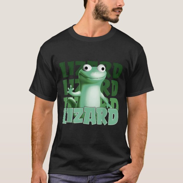 T-shirt Drôle Weirdcore Animal Femmes Hommes Lizard Lizard (Devant)