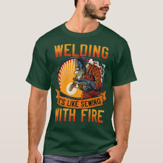 T-shirt Drôle Welder's Men Soudain Son comme coudre avec F