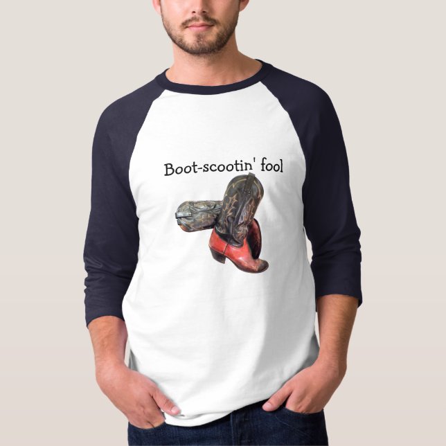 T-shirt Drôle Western Cowboy Boot Scoot (Devant)
