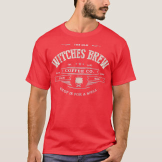 T-shirt Drôle WITCHES BREW Wiccan Coffee Co Black Magic Co