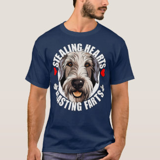 T-shirt Drôle Wolfhound Irlandais Voler les coeurs Qui Dur