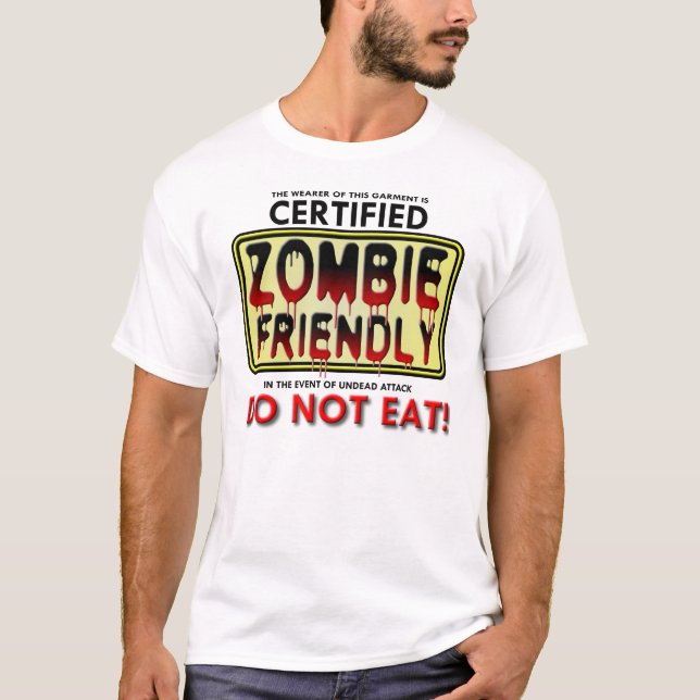 T-shirt drôle zombie friendly (Devant)