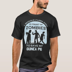 T-shirt Drôle Zombie Halloween animal de compagnie Guinée 