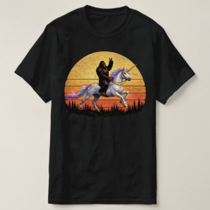 T-shirt Drôles de Bigfoot / Sasquatch et licorne Rétro Lég