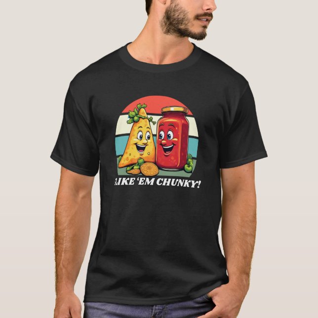 T-shirt Drôles de chips et salsa, j'aime qu'ils soient épa (Devant)