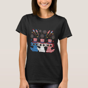 T-shirt Drôles de feux d'artifice d'Axolotl Drapeau améric