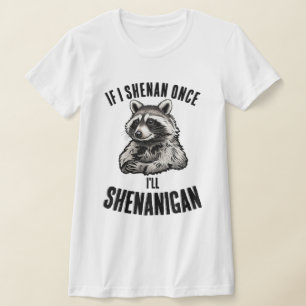 T-shirt Drôles de frasques d'animaux de raton laveur migno