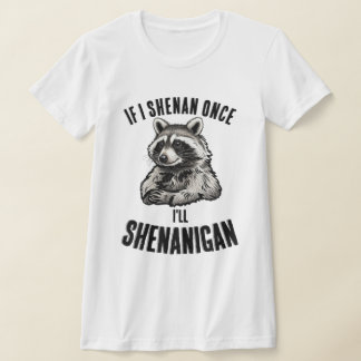 T-shirt Drôles de frasques d'animaux de raton laveur migno
