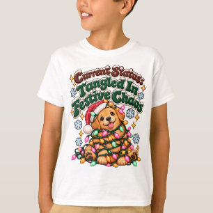 T-shirt Drôles de lumières de Noël pour chien Sarcasme d'h