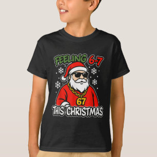 T-shirt Drôles de Noël Enfants 6-7 67 Six Sept Mème Garçon