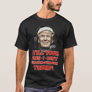 T-shirt Drôles de Noël Président Trump Pyjama laid Chris