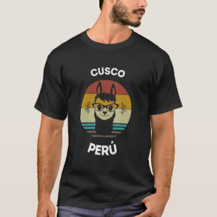T-shirt Drôles de Péruviens Cusco Charmants Llamas Cuzco P
