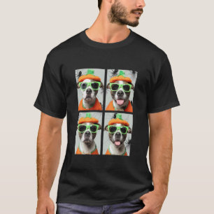 T-shirt Drôles de Pit-Bulls mignons avec des lunettes de s