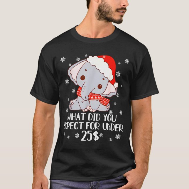 T-shirt Drôles Pjs Éléphant Blanc Pour Adultes Moins de 15 (Devant)