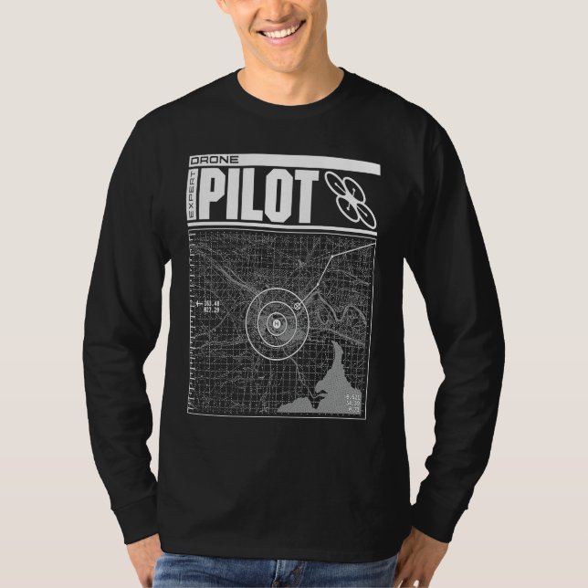 T-shirt Drone Expert Pilot (Devant)