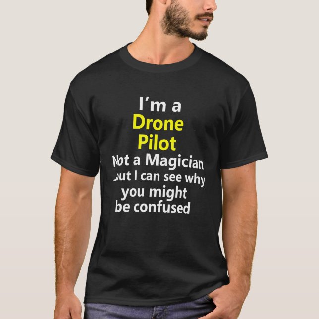 T-shirt Drone Pilot Operator Unmanned Vehicle Job Career O (Devant)