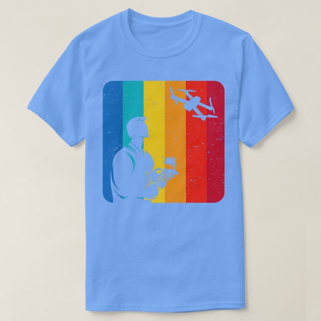 T-shirt Drone Pilot Vintage Retro Drone Dons (Design devant)