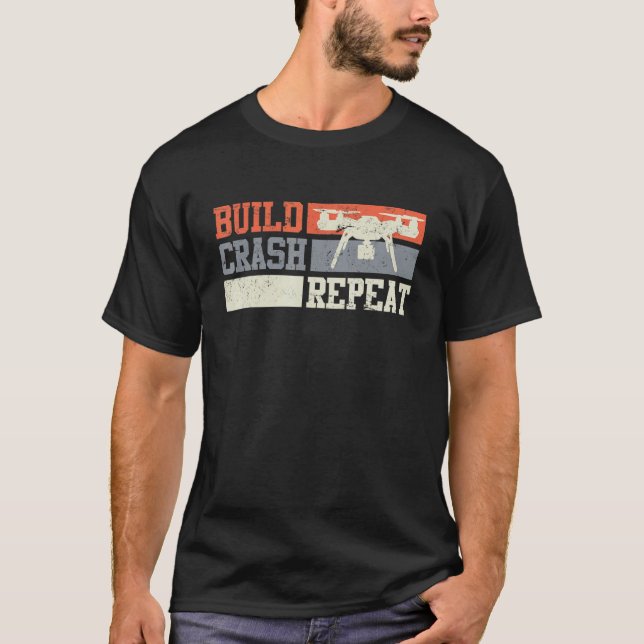 T-shirt Drone Pilote De Drone De Quadrocopter Fpv Rc Racon (Devant)